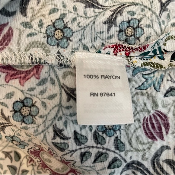 J. Jill Women's Multicolored Paisley and Floral Print Blouse XL - Picture 10 of 11